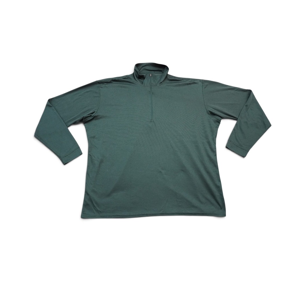 Vintage Patagonia Capilene Zip Neck Pullover Mens XL Green Base Layer USA Made